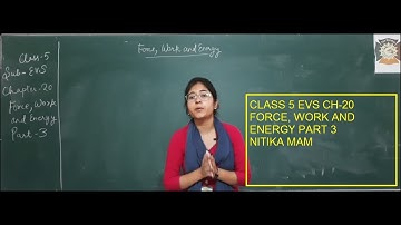 CLASS 5 EVS CH 20 FORCE, WORK AND ENERGY PART 3 NITIKA MAM
