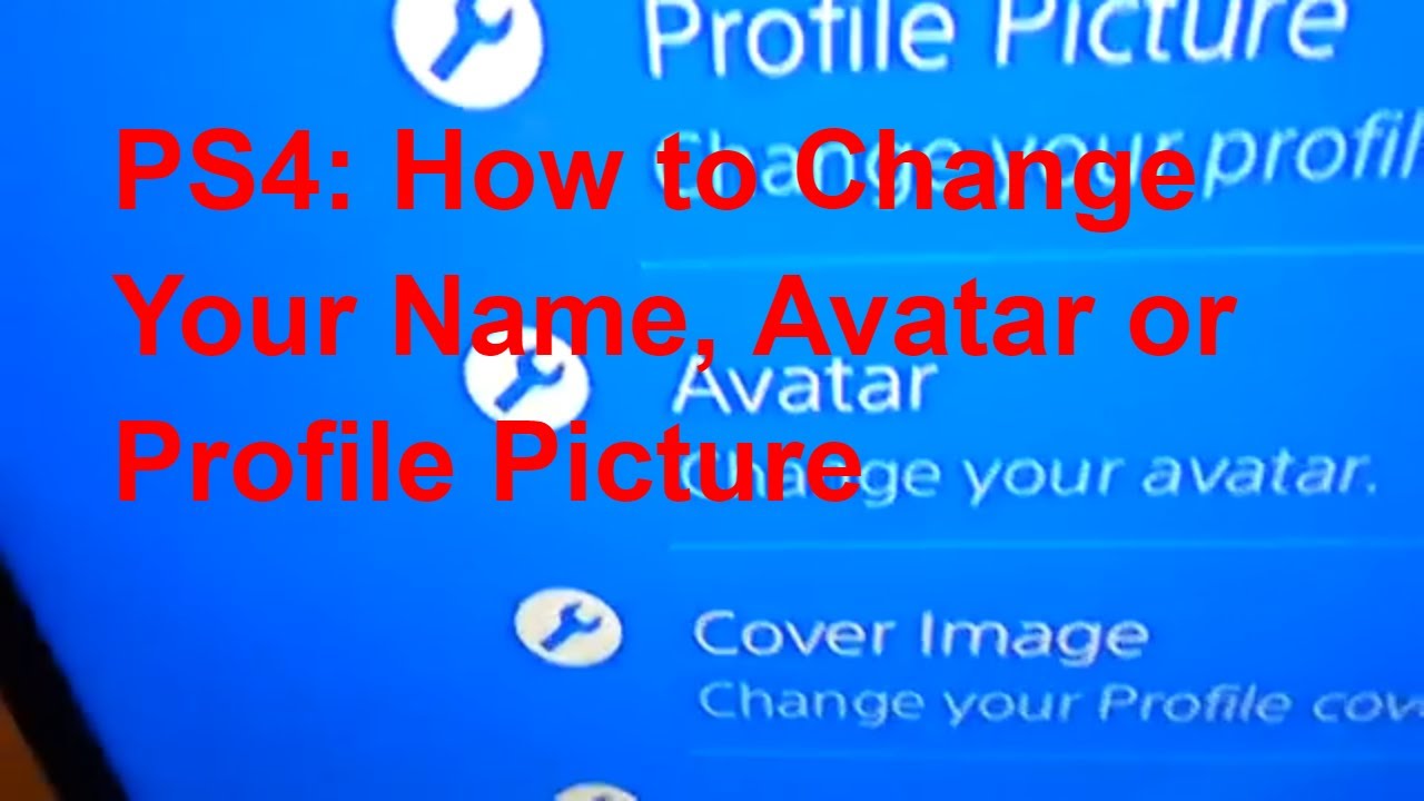 Ps4 How To Change Your Name Avatar Or Profile Picture Youtube - ps4 how to change your name avatar or profile picture