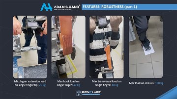 ADAM’S HAND FEATURES: ROBUSTNESS - part 1