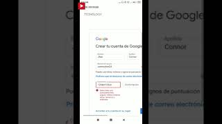 Crear cuenta Gmail desde Android