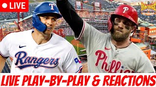 Philadelphia Phillies VS. Texas Rangers | LIVE Reactions | Play-By-Play #Phillies #Rangers