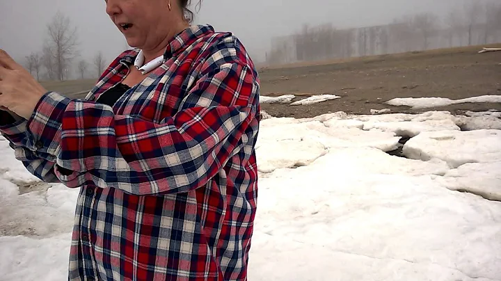 Jeana and me Walking on frozen water 2015