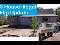 3 Houses on One Lot (Illegal) Flip Update! Demo is Done and Some Weird Stuff Found!