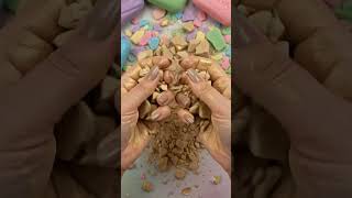 ✨ Golden Kintsugi Chalk Soap | Satisfying Break &amp; Crush ASMR #satisfying #oddlysatisfying #asmr
