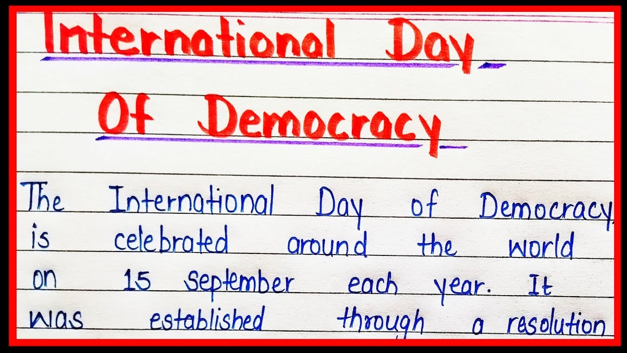 democracy essay in simple english