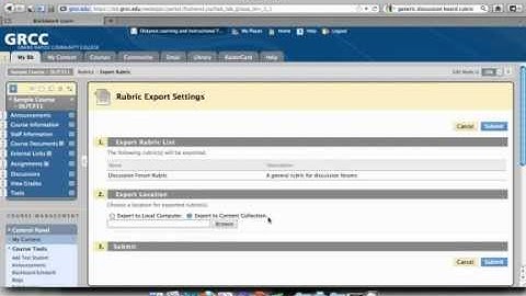 How to Export and Import Rubrics