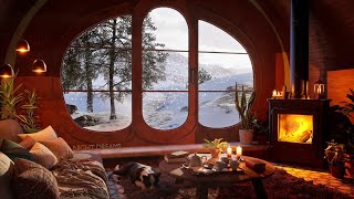 Cozy Winter Cabin with relaxing Fireplace and Light Snowfall Sound by Night Dreams 36,855 views 1 year ago 8 hours, 16 minutes