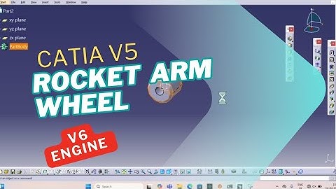 How to model a V6 engine rocket arm  wheel from scratch#CATIAV5#V6Engine#RocketArm#CAD#3DModeling