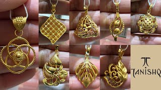 Tanishq Latest Light Weight Gold Pendent Collection Tanishq Latest Trendy Gold Pendant Design