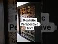 Realistic Perspective Text In Photoshop Tutorial #shorts #shortsfeed #shortvideo #short