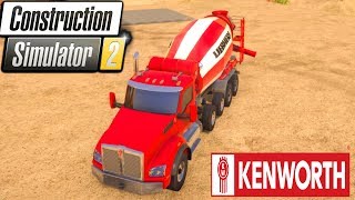 Kenworth T880 Concrete Mixer Tutorial Construction Simulator 2 US - Pocket Edition
