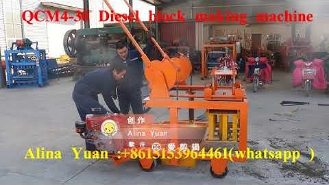 QCM4 30 Moving Diesel hollow block making machine