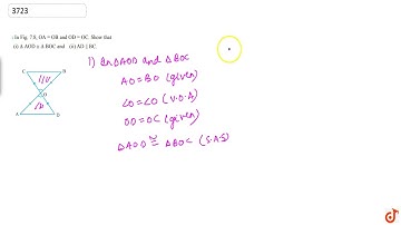 In Fig. 7.8, `O A\\ =\\ O B` `a n d\\ O D\\ =\\ O C` . Show that (i) `( i i ) (iii)DeltaA O D~=D...