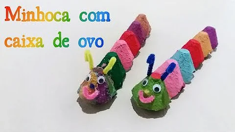 Como fazer uma lagarta usando caixa de ovo?