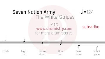 The White Stripes - Seven Nation Army Drum Score