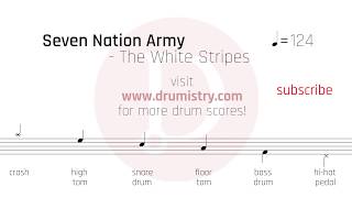 The White Stripes - Seven Nation Army Drum Score chords