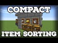 Minecraft Tutorial - Compact Automatic Item Sorter - Expandable(Minecraft 1.17+)