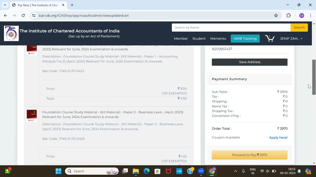 How To Order ICAI Books ?By CA Vijay Suba