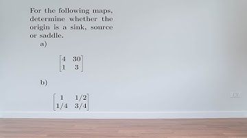 EX: What is the stability of the fixed point of these linear 2D maps?