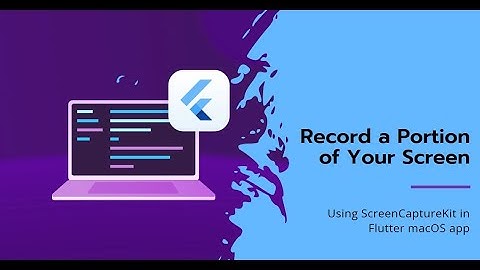 How to Record Part/Portion of Screen using ScreenCaptureKit in Flutter macOS app