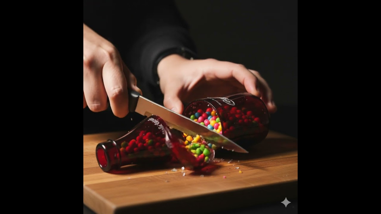 Popping ASMR Coke Gashapon Opening: Macro Slicing Sounds & Fizzy Details