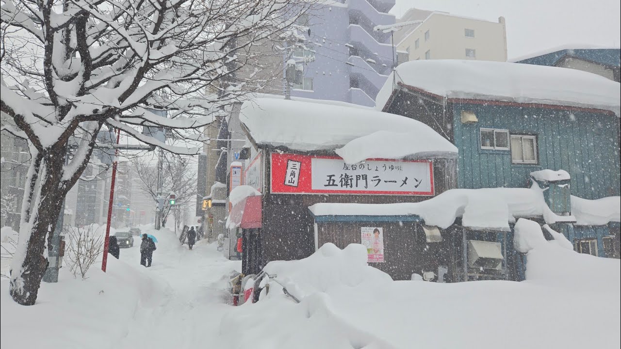 【街歩き】2026.1.31 札幌狸小路８丁目　例のライブカメラで映っているあたりの冬景色