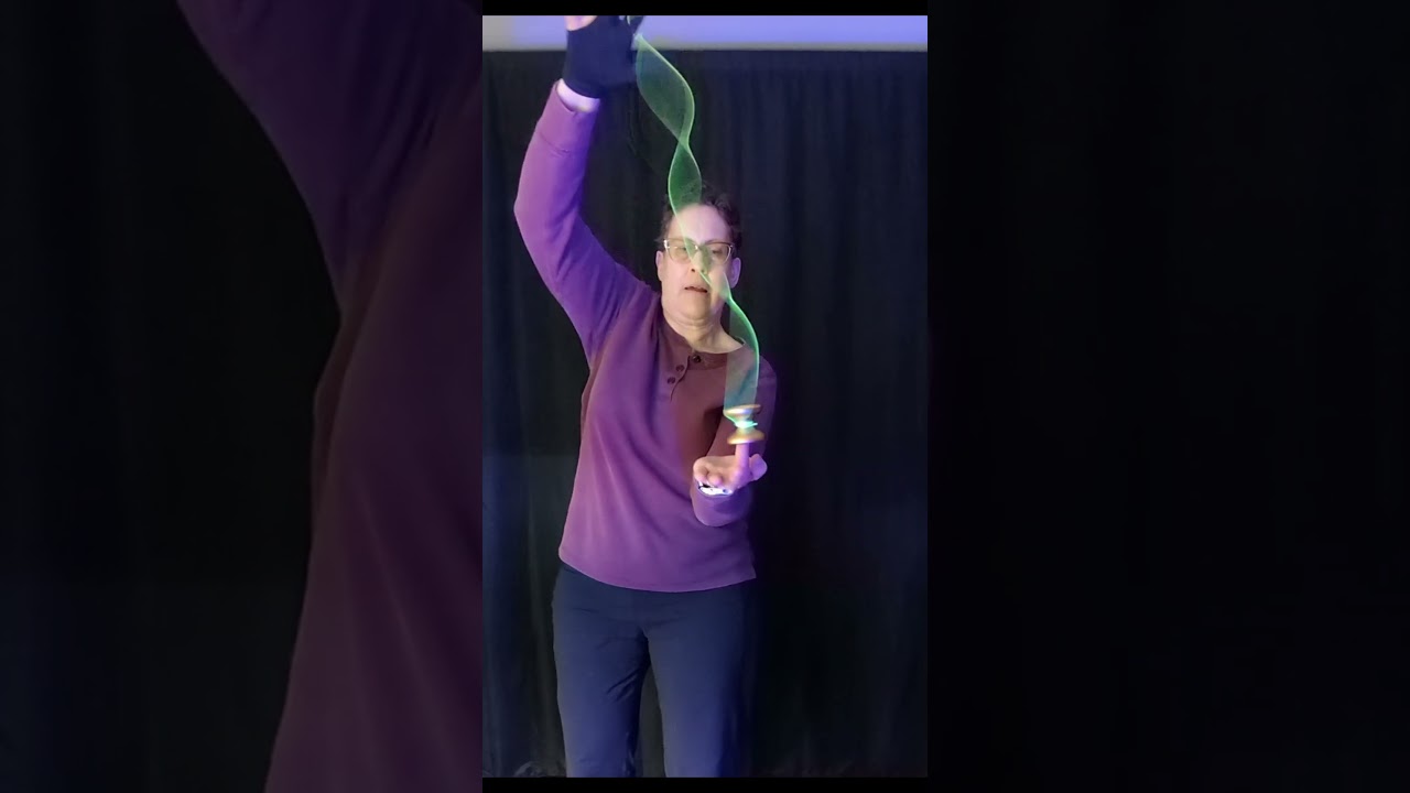 Sharon's first time doing the DNA yoyo trick