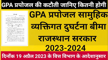 GPA Proposal 2023-24 Latest Update। Group Personal Accidental Policy।GPA की कितने की कटौती होगी?