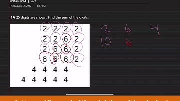 Math Olympiad for Middle School | 2010 | Division M | Contest 1 | MOEMS | 1A