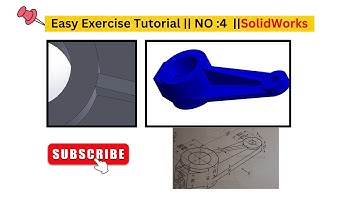 Solidworks Tutorial For Beginners Exercise || Exercise No 4 || Step by Step explained
