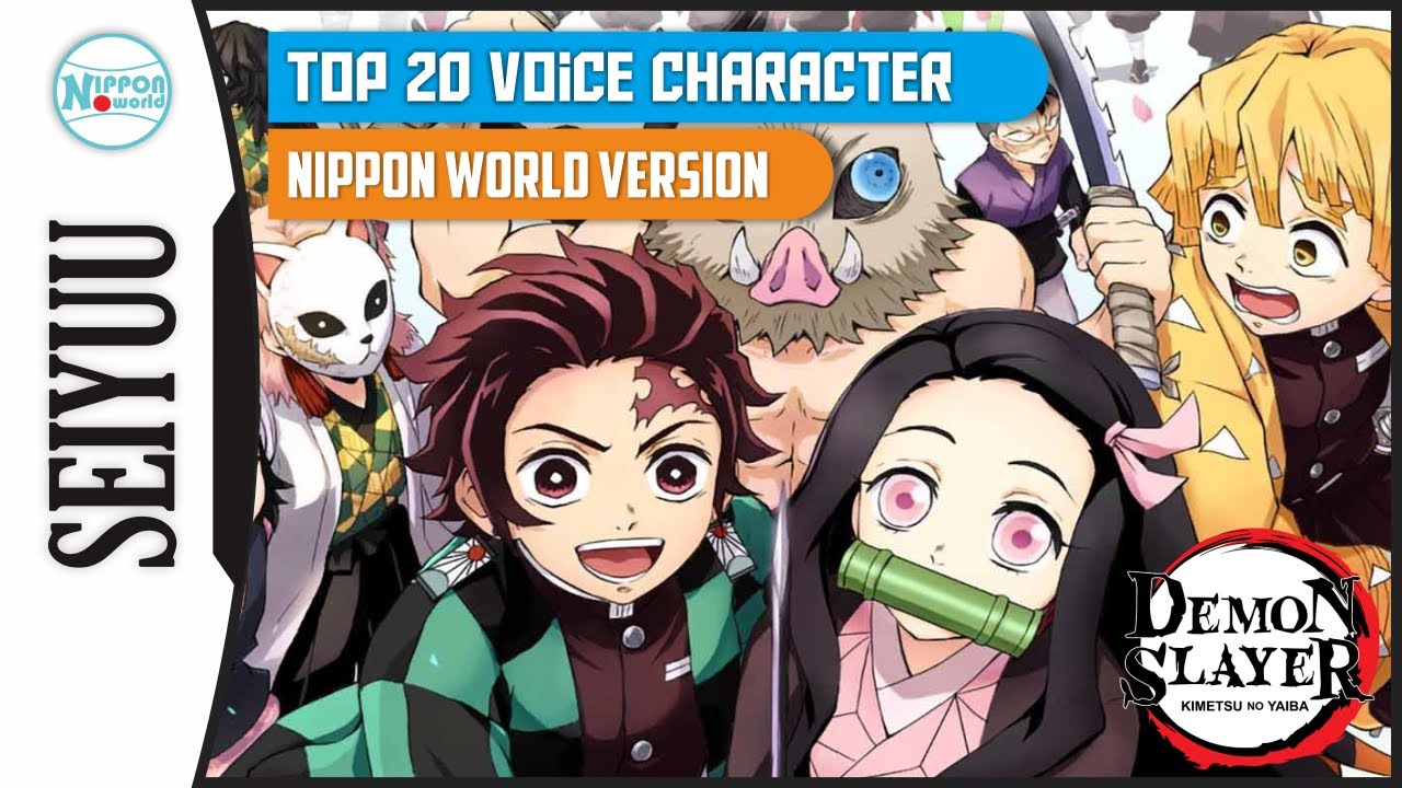 Top Favorite Voice Characters Kimetsu No Yaiba Youtube