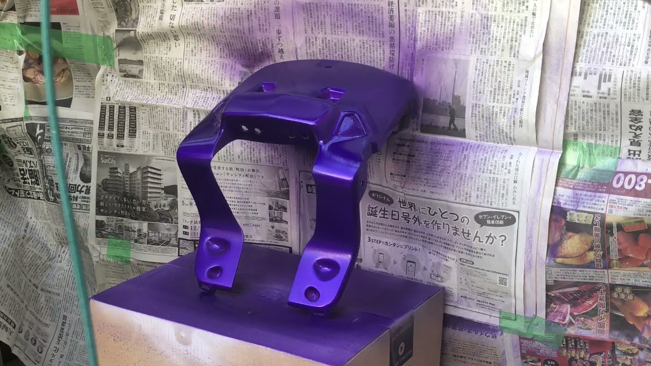 ズーマーAF58キャンディレッド塗装 キャンディレッドの車の塗装