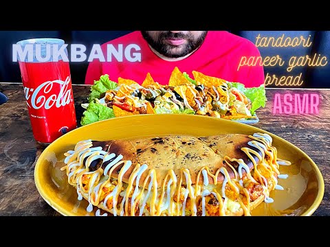 CHEESY GARLIC BREAD I INDIAN FOOD MUKBANG ASMR I NACHOS PANEER SALAD I EATING SHOW I BIG BITES I