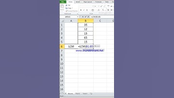 LCM FORMULA IN MS EXCEL #shorts  #viral