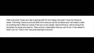 Anuual QNA  and More!
