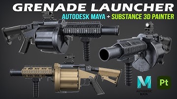 Grenade Launcher | Autodesk Maya + Substance 3D Painter
