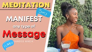 Manifest a Message Quickly | Calm Ocean Music Meditation | Powerful Affirmations | Specific Person