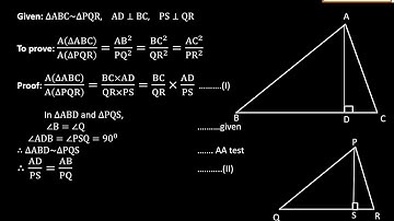Ratio of areas of similar triangles