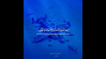 سورة آل عمران نصف الآية ١٨٥ | تلاوة الشيخ ياسر الدوسري ✨📼