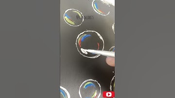 Easy Water bubble painting | #shorts # viral #painting #bubblepainting #videos #easydrawing
