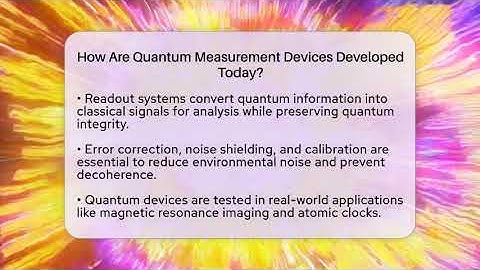 How Are Quantum Measurement Devices Developed Today? - Quantum Tech Explained