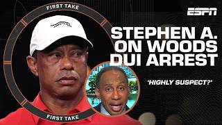 Famous Stephen A. addresses Tiger Woods stepping away from golf after DUI arrest | First Take Profile