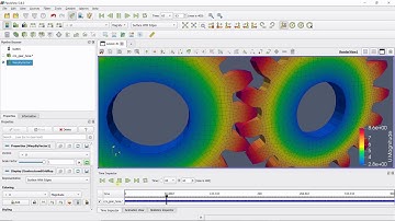CalculiX/Gmsh/Python API - Non-linear Static Analysis - Contact Gears