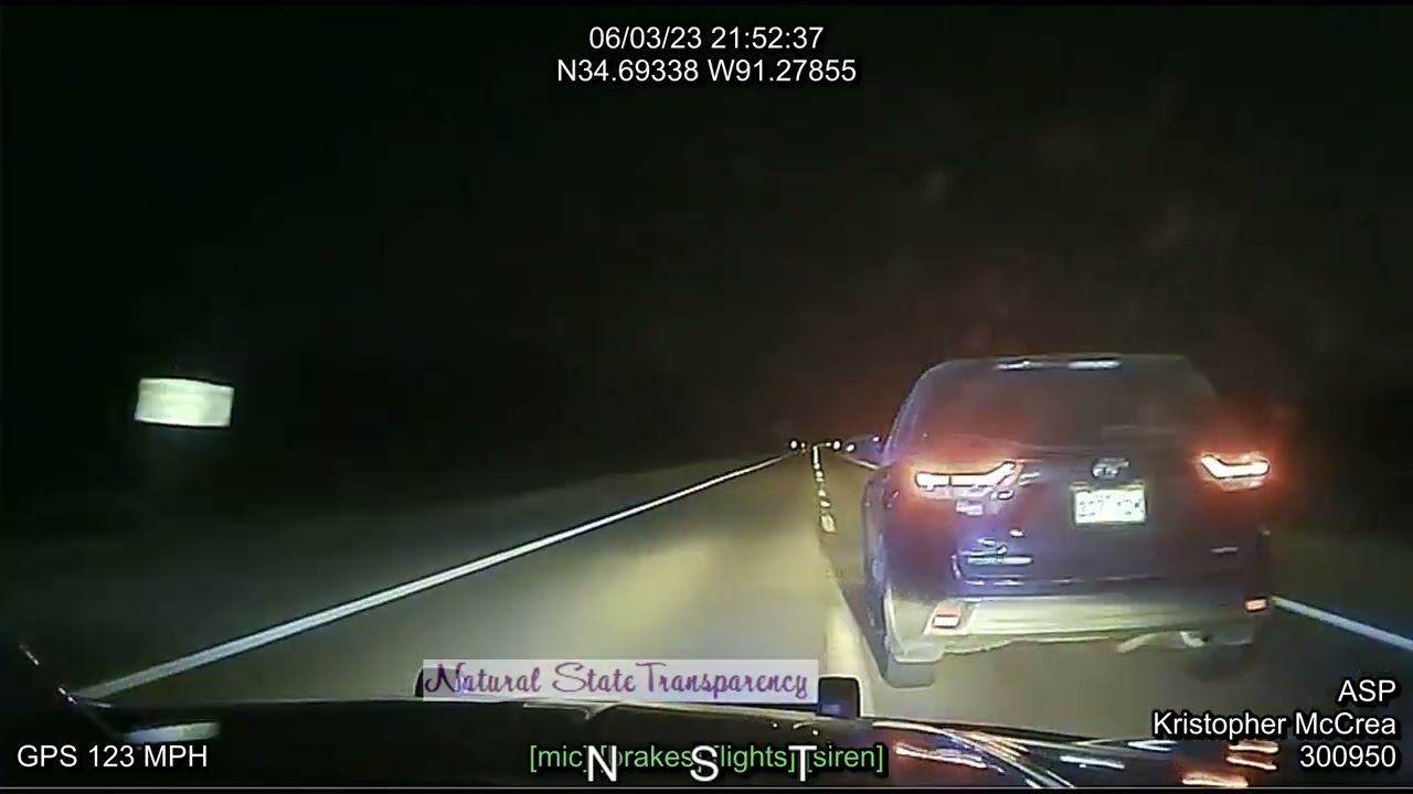 Pursuit US-79 Clarendon Roe Monroe County Arkansas State Police Troop D