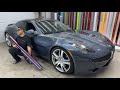 AMAZING NEW Colorshifting On This EXOTIC Looking Ride| First Fisker Karma In Metallic Dragon Scale