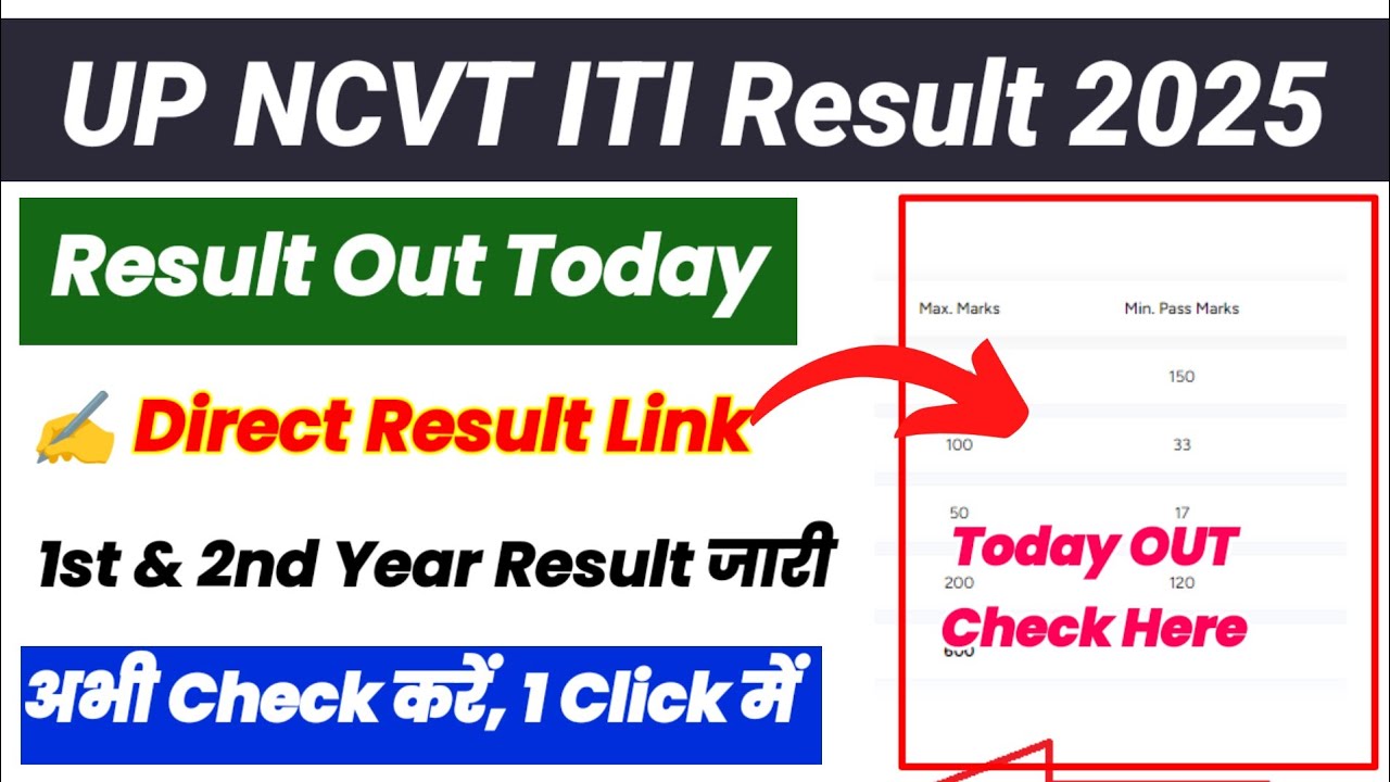 NCVT ITI Result 2025 OUT 🔴 ITI Result 2025 Kaise Dekhe ? How To Check NCVT ITI Result 2025 Online 