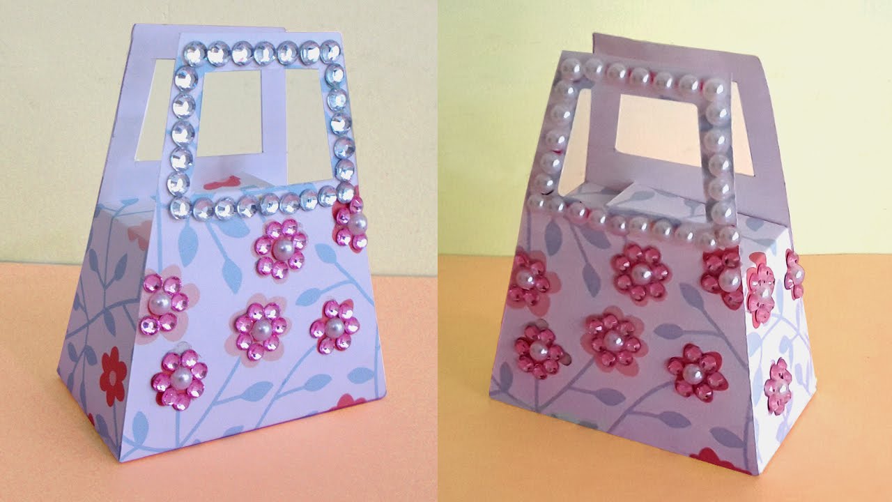 How To Make Paper Handbag? EASY Paper Craft Ideas - YouTube