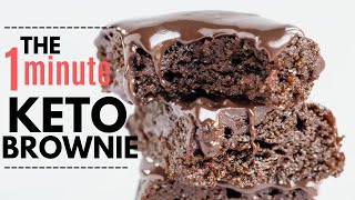 AMAZING 😱 One Minute KETO BROWNIE | Requires NO EGG