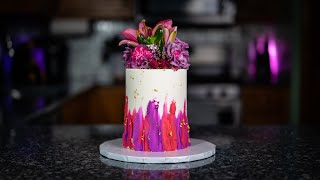 Tips and Tricks on How to Use Gold Leaf - Making a Simple and Easy Pretty Cake