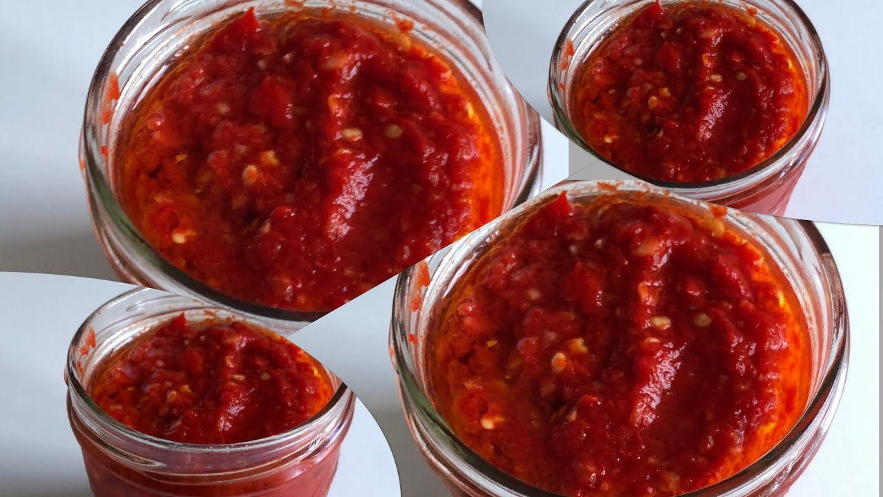 Harissa ou sauce piquante fait maison / harissa hit sauce / هريسة منزلية